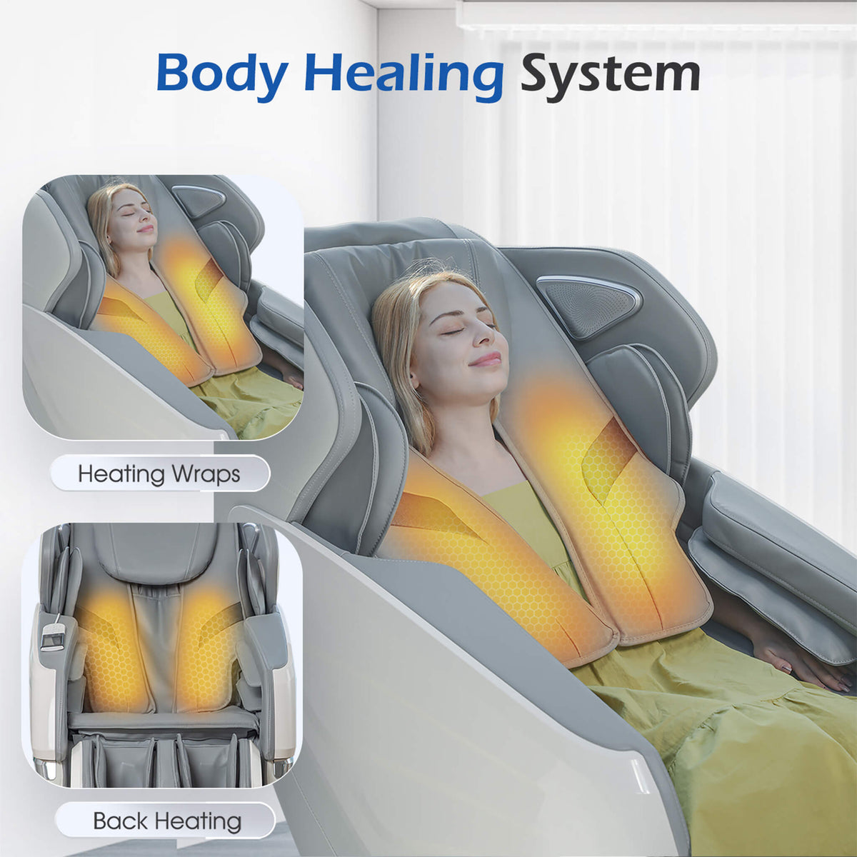 Bosscare Full-Body Zero-Gravity Massage Chair | Gray | App Control