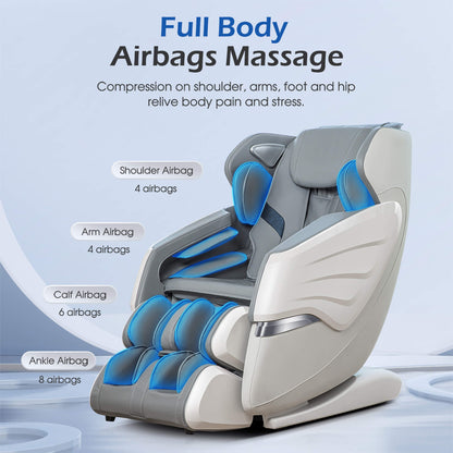 Bosscare Full-Body Zero-Gravity Massage Chair | Gray | App Control