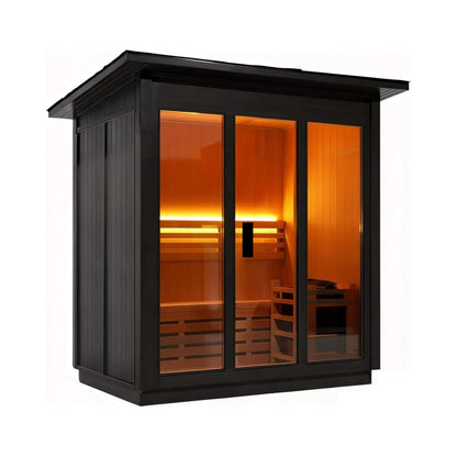 Custom 4-Person Spruce Outdoor Sauna – Made to Order
