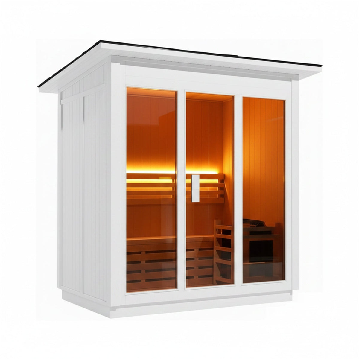 Custom 8-Person Canadian Red Cedar Outdoor Sauna – Made to Order