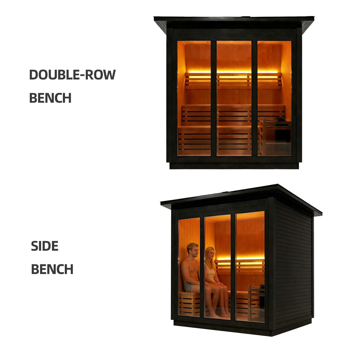 Custom 4-Person Spruce Outdoor Sauna – Made to Order