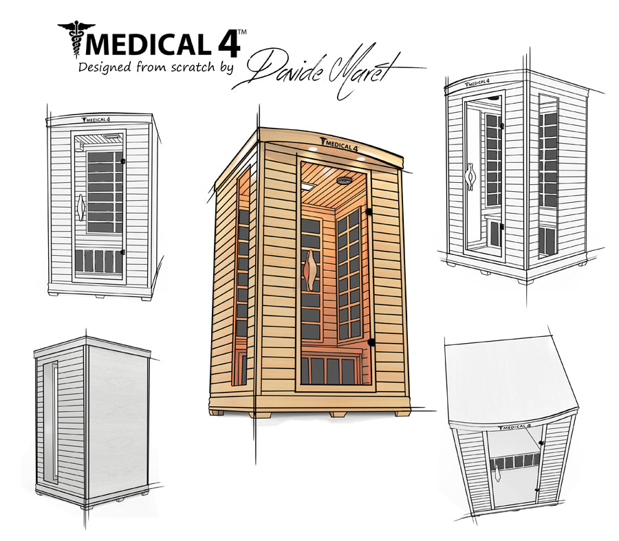 Medical Sauna 4 | 2-Person Full Spectrum Infrared Sauna | Hemlock | 1700W