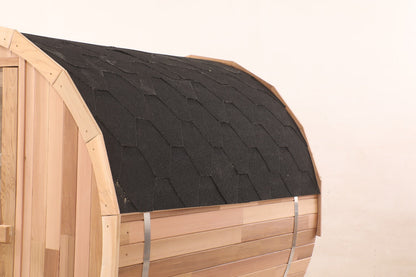 Blisspod Prague | Canadian Red Cedar | Outdoor Barrel Sauna | Full Glass Back