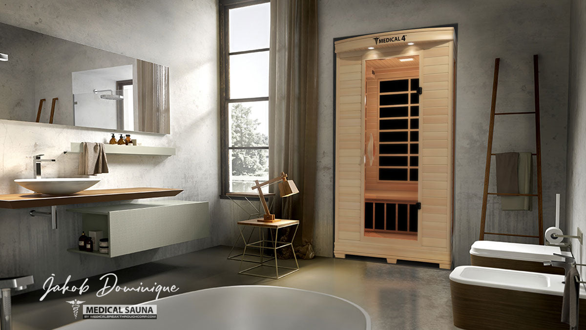 Medical Sauna 4 | 2-Person Full Spectrum Infrared Sauna | Hemlock | 1700W