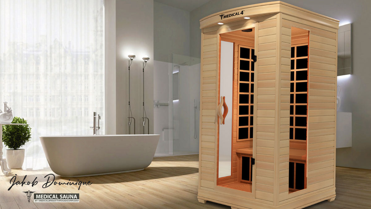 Medical Sauna 4 | 2-Person Full Spectrum Infrared Sauna | Hemlock | 1700W