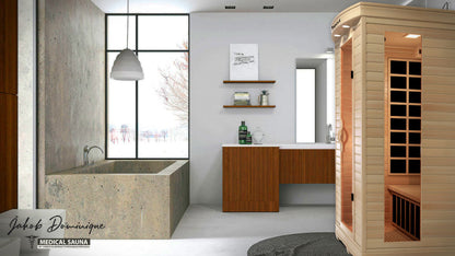 Medical Sauna 4 | 2-Person Full Spectrum Infrared Sauna | Hemlock | 1700W