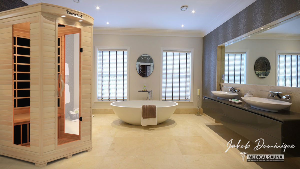 Medical Sauna 4 | 2-Person Full Spectrum Infrared Sauna | Hemlock | 1700W
