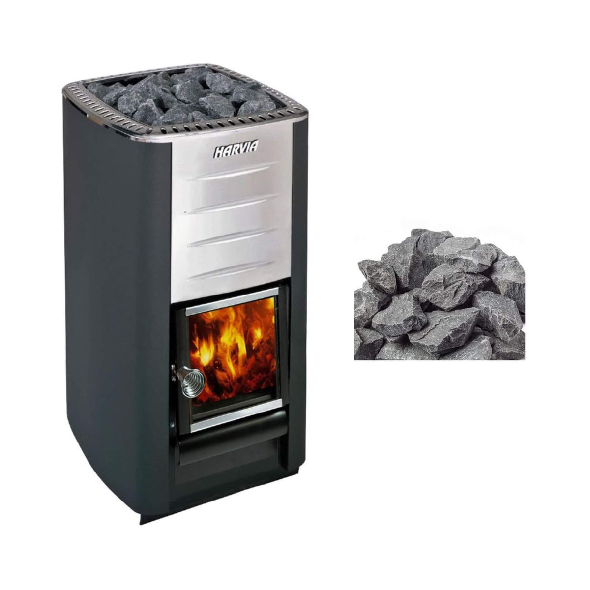 Harvia M3 16.5 kW Wood-Burning Sauna Stove with Stones – WKM3