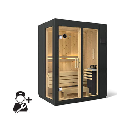 Kohler C1 Indoor Sauna Kit – Graphite Gray, 2-, 3- or 5-Person