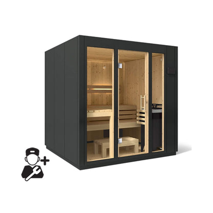Kohler C1 Indoor Sauna Kit – Graphite Gray, 2-, 3- or 5-Person