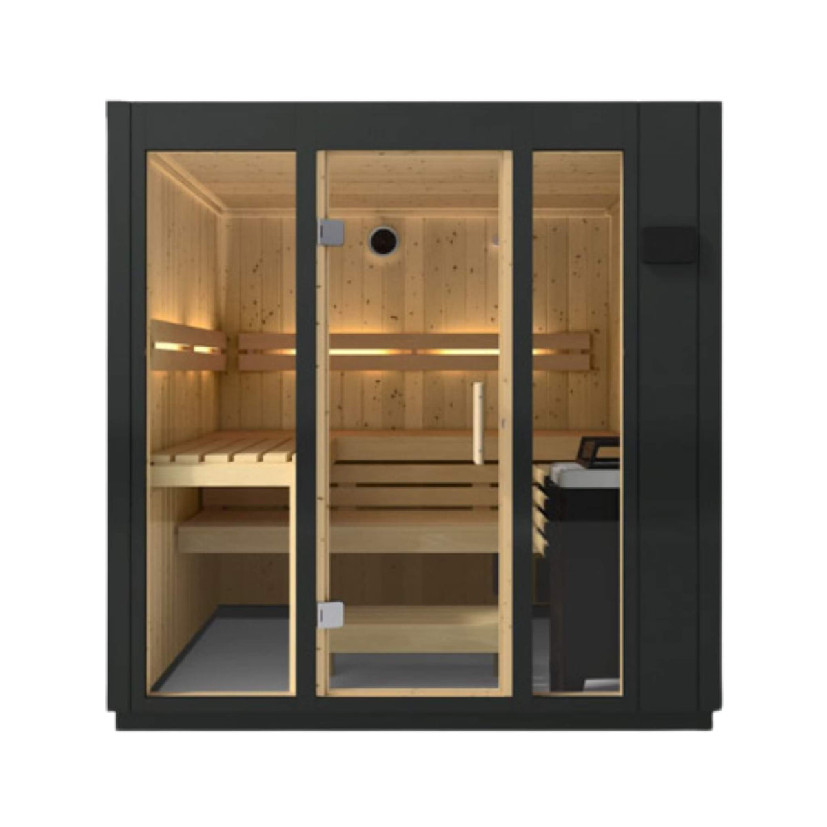 Kohler C1 Indoor Sauna Kit – Graphite Gray, 2-, 3- or 5-Person
