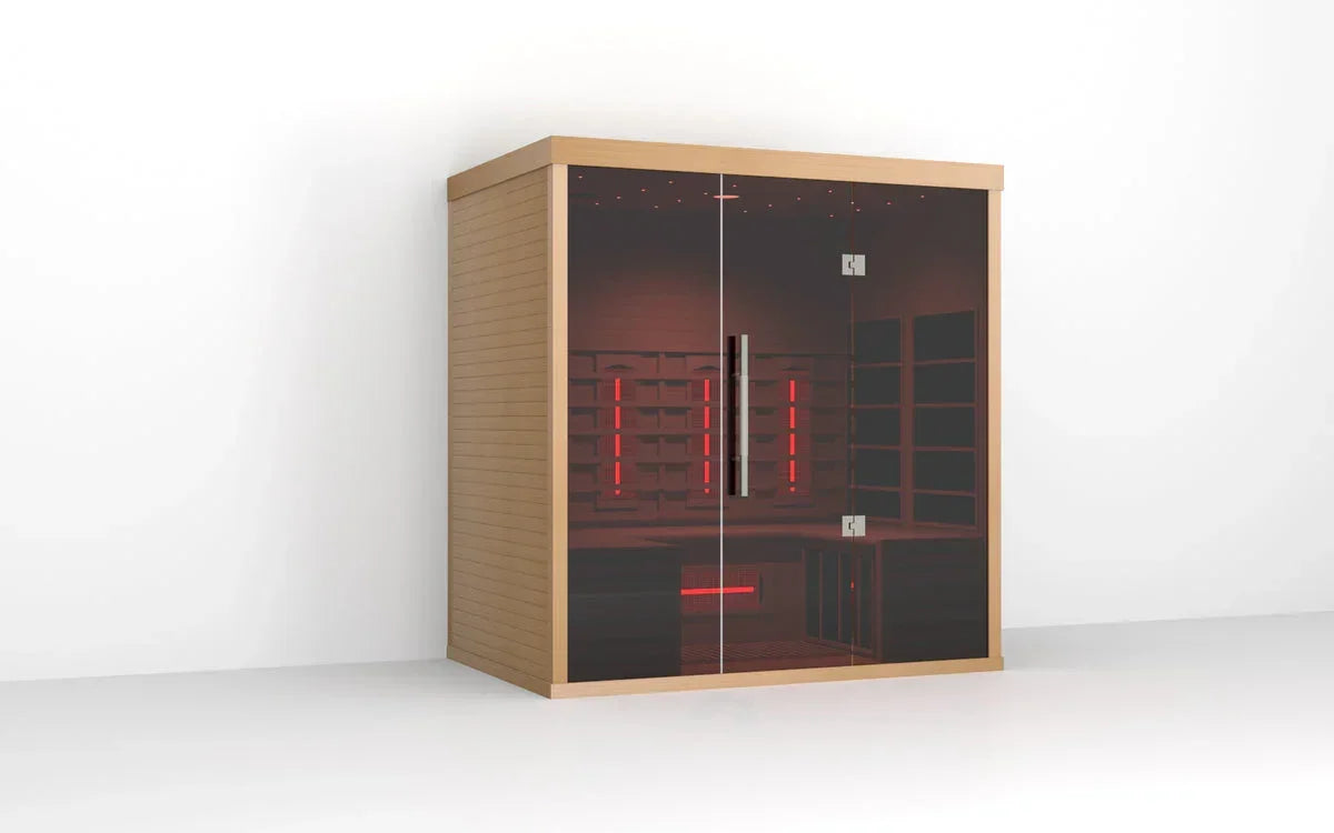 Orivon Wellness Lumin Three — 3-Person Far-Infrared Sauna | Canadian Hemlock