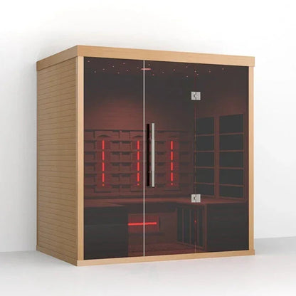 Orivon Wellness Lumin Three — 3-Person Far-Infrared Sauna | Canadian Hemlock