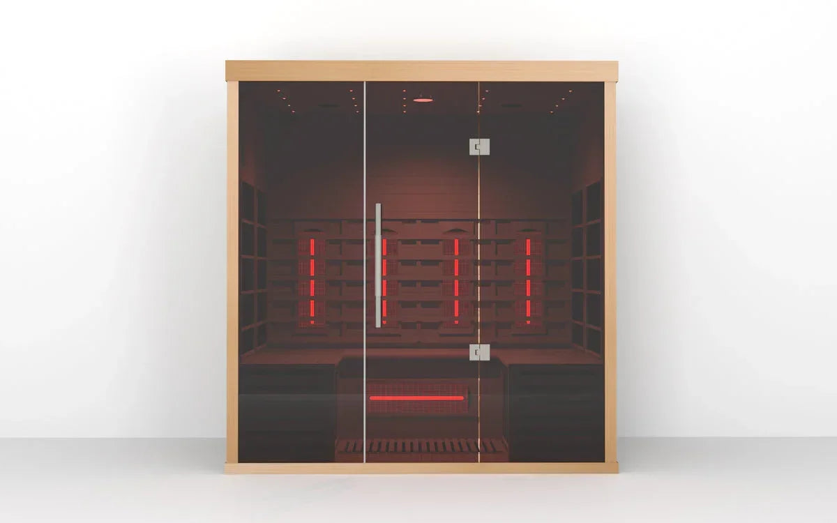 Orivon Wellness Lumin Three — 3-Person Far-Infrared Sauna | Canadian Hemlock