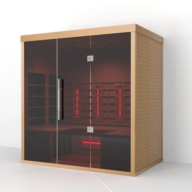 Orivon Wellness Lumin Three — 3-Person Far-Infrared Sauna | Canadian Hemlock