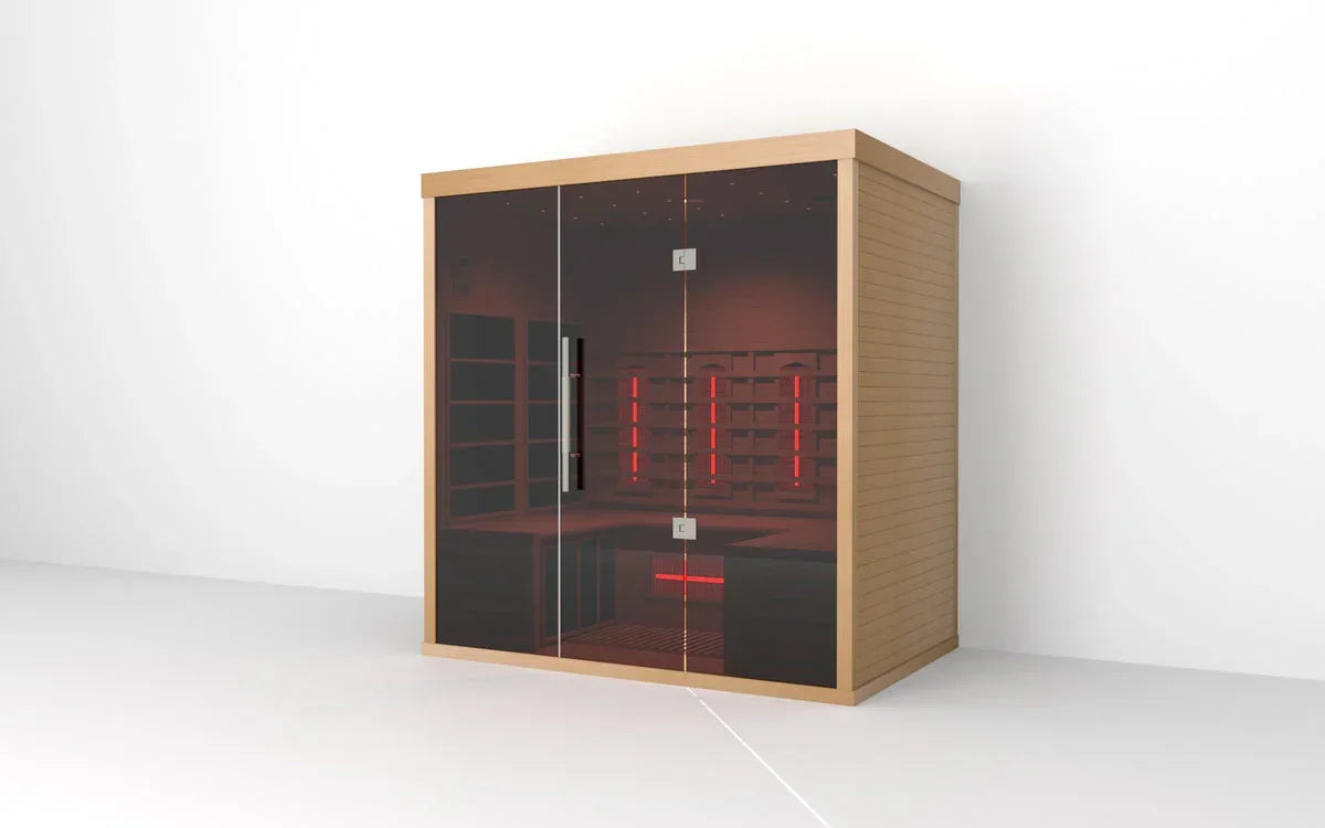 Orivon Wellness Lumin Three — 3-Person Far-Infrared Sauna | Canadian Hemlock