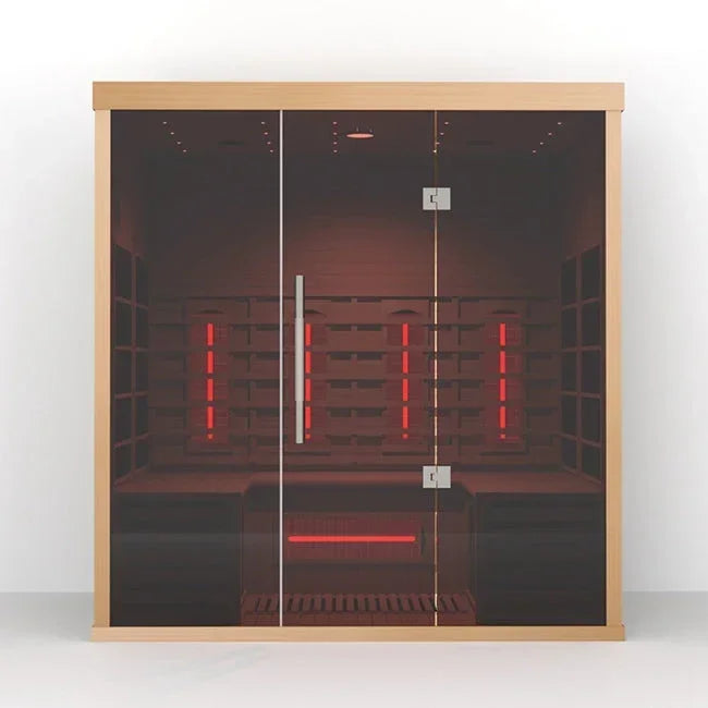 Orivon Wellness Lumin Three — 3-Person Far-Infrared Sauna | Canadian Hemlock