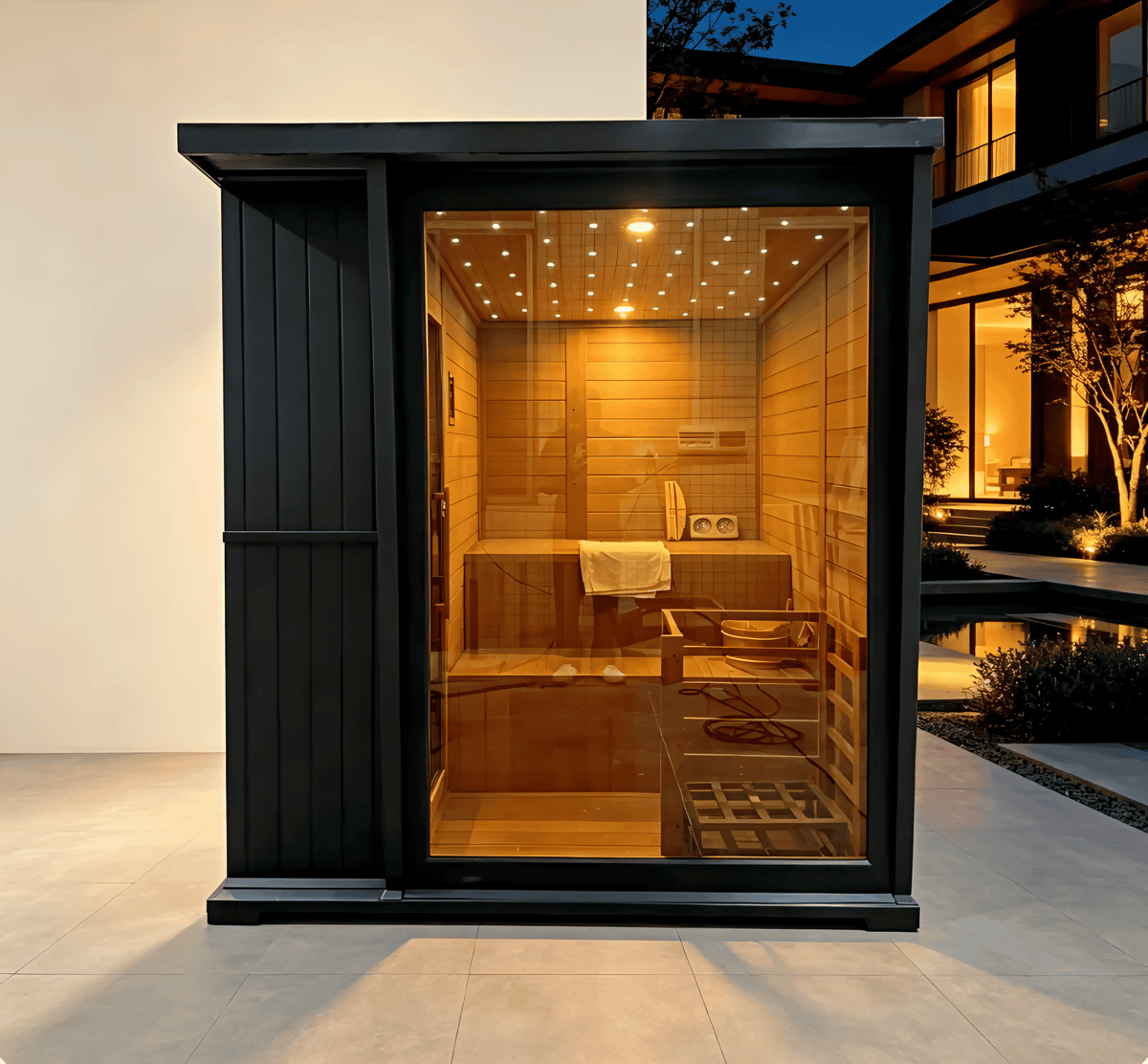 4 Person Hemlock Sauna with 9 kW Electric Heater