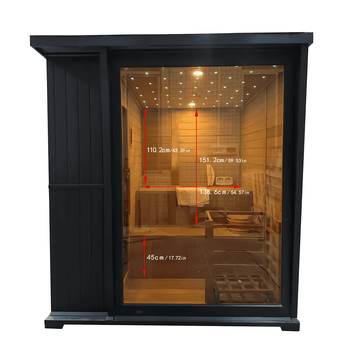 4 Person Hemlock Sauna with 9 kW Electric Heater