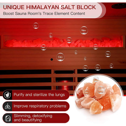 Ember 4-Person Infrared Sauna with Himalayan Salt Panels – Made to Order
