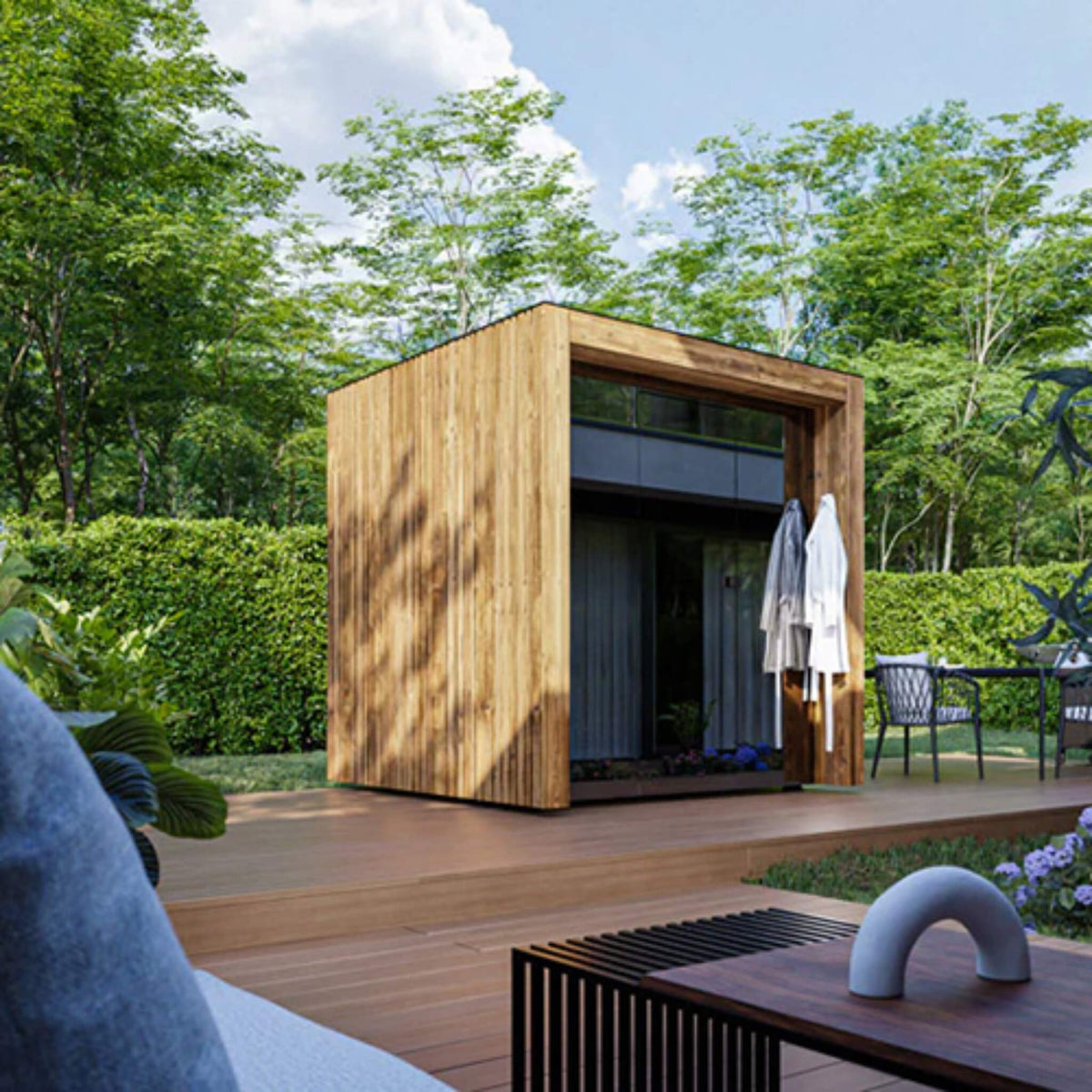 ThermaSol Fortis 4-Person Outdoor Sauna Cabin – Made to Order