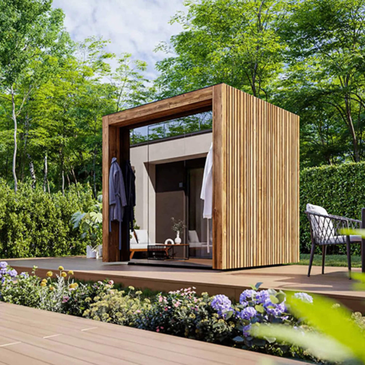 ThermaSol Fortis 4-Person Outdoor Sauna Cabin – Made to Order