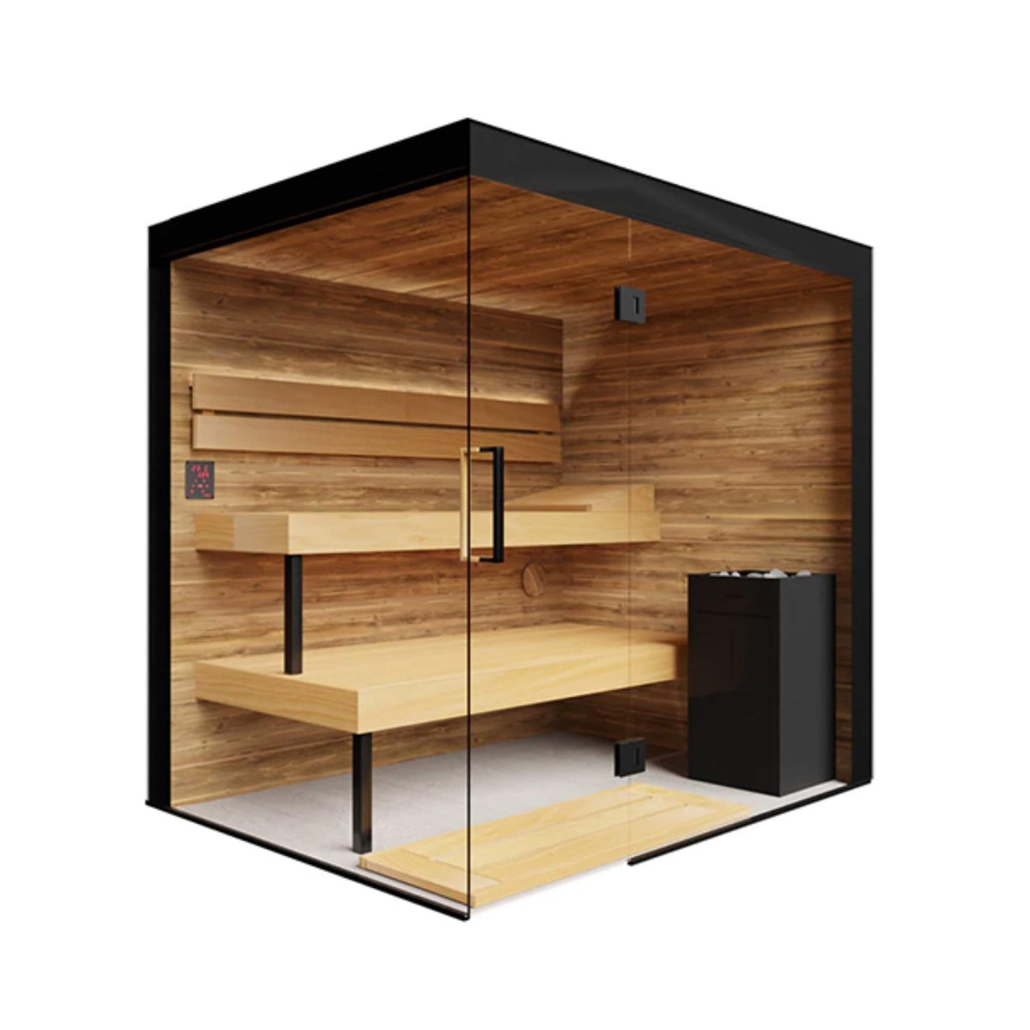 ThermaSol Lumaria Indoor Glass Sauna Cabin | 2–5 Person | Panoramic Glass | Harvia Heater