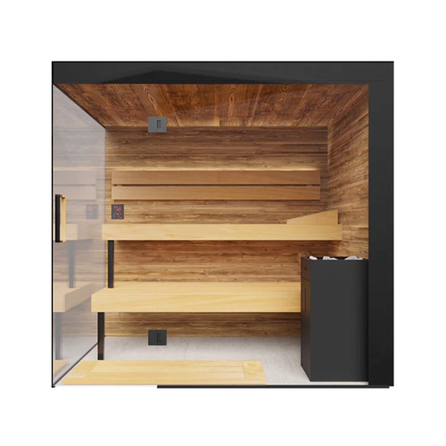 ThermaSol Lumaria Indoor Glass Sauna Cabin | 2–5 Person | Panoramic Glass | Harvia Heater
