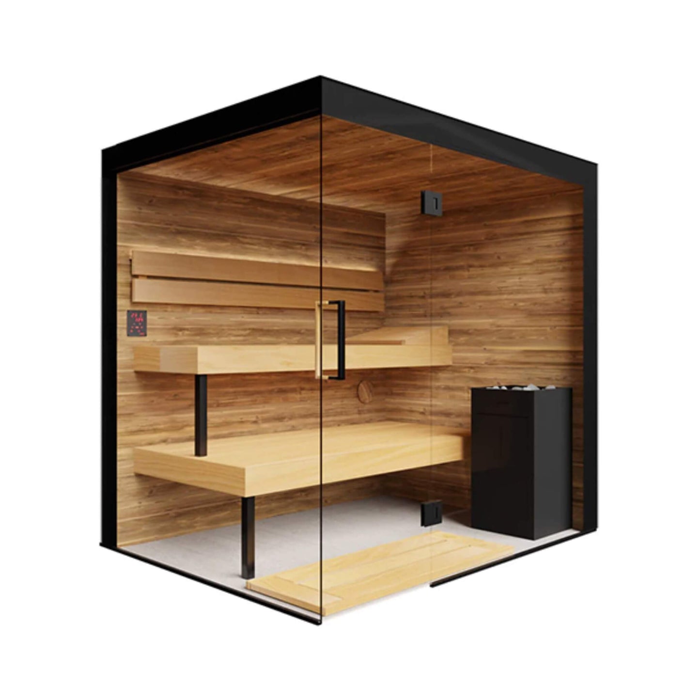 ThermaSol Lumaria Indoor Glass Sauna Cabin | 2–5 Person | Panoramic Glass | Harvia Heater