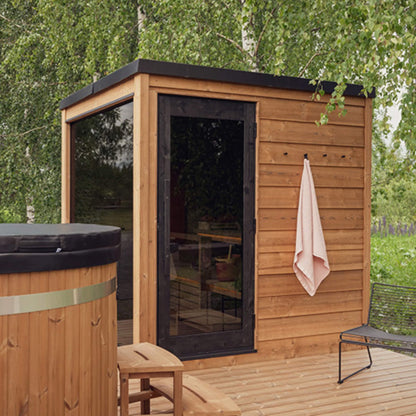 ThermaSol Nordic Dawn 4-Person Outdoor Sauna Cabin (Made to Order)