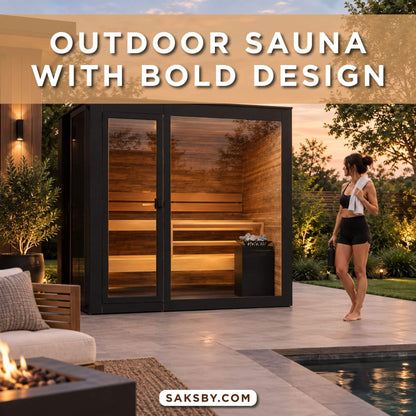 ThermaSol Spectra 4-Person Outdoor Sauna Cabin – Made to Order